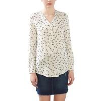 Long-Sleeved Butterfly Print Blouse