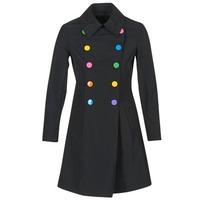 love moschino wk42200 womens trench coat in black