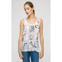 logo printed tank top