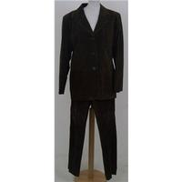 look fashion size 14 brown suede trouser suit