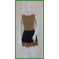 LOVE - Size S/M - Brown and Black - sleeveless Mini-Dress