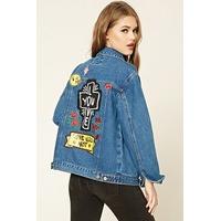 Love You Patched Denim Jacket