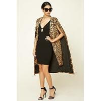 Longline Leopard Cape Jacket