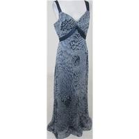 Long Tall Sally: Size 12: Blue & grey mix silk long dress