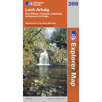 loch arkaig os explorer map sheet number 399