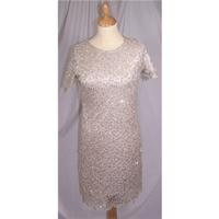 Lovesut sequin and lace shift dress Lovesut - Size: XS - Cream / ivory - Knee length dress