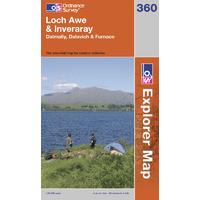 Loch Awe & Inveraray - OS Explorer Active Map Sheet Number 360