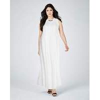 lovedrobe embellished pleated maxi dress