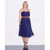 lovedrobe stud waist pleated midi dress