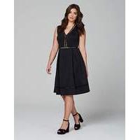 Lovedrobe Deep V Skater Dress