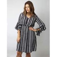 Lovedrobe GB Stripe Bell Sleeve Dress