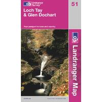 Loch Tay & Glen Dochart - OS Landranger Active Map Sheet Number 51