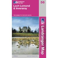 loch lomond inveraray os landranger active map sheet number 56