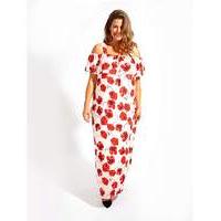 lovedrobe gb ivory poppy print dress