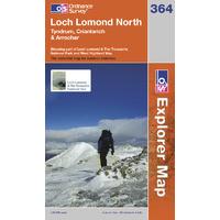 Loch Lomond North - OS Explorer Active Map Sheet Number 364