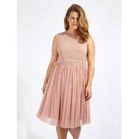 lovedrobe luxe sequin mauve tulle dress