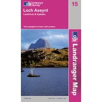 Loch Assynt - OS Landranger Active Map Sheet Number 15
