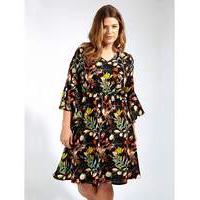 lovedrobe gb black floral print dress