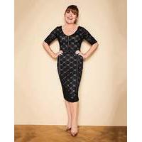 lorraine kelly lace detail midi dress