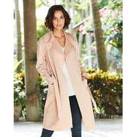 Longline Bonded Suedette Jacket