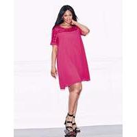 Lovedrobe Grid Mesh Swing Dress