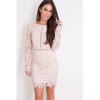 Long Sleeve Crochet Lace Bodycon Dress