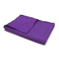 lotus design yoga mat towel lilac