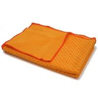 lotus design yoga mat towel orange