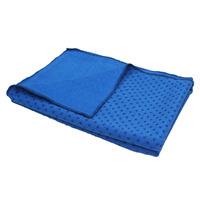 Lotus Design Yoga Mat Towel - Blue