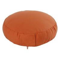 Lotus Design 7cm Classic Meditation Cushion with Zipper - Orange