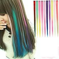 Long Synthetic Straight And Clip in Hair Extensions with 1 Clips 10 Color Available