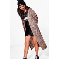 Longline Oversized Cardigan - chocolate