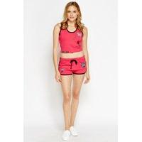 Logo Embroidered Hot Pants