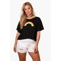 Lola Rainbow Print T-shirt - black