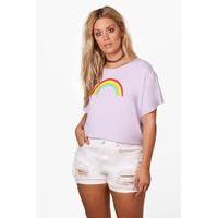 Lola Rainbow Print T-shirt - lilac