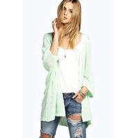 Loose Knit Batwing Cardigan - mint