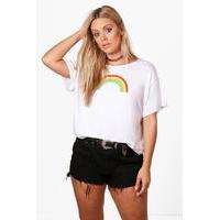 Lola Rainbow Print T-shirt - white