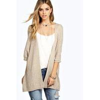 loose knit batwing cardigan stone