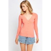 Low Neck Cotton Blend Knit Top