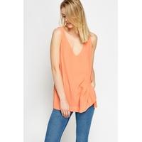 Low Cut Coral Top