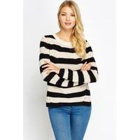 Loose Knit Striped Jumper