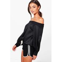 Lola Balloon Sleeve Sweatshirt - black