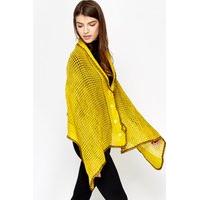 Loose Knit Button Up Poncho