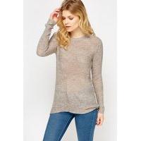 Loose Knit Ribbed Jumper