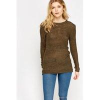 loose knit ribbed jumper