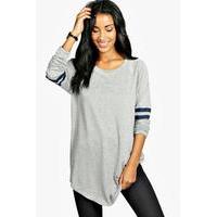 Long Sleeve Base Ball Tunic - grey