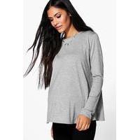 Lola Long Sleeve Crew Neck T-Shirt - grey