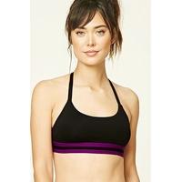 low impact striped sports bra