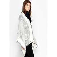 Loose Knit Button Up Poncho