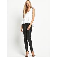 Love Label Diamante Padded Shoulder Top